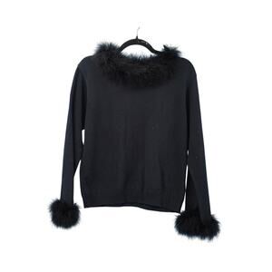 Vintage JP Berringer Black Feather Sweater